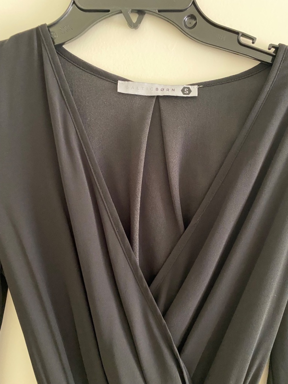 Baltic Born Black Wrap Maxi Dress with Long Sleeves - Picture 2 of 7